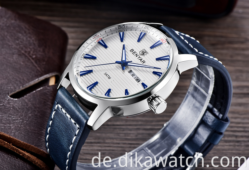 Neue Luxusmarke BENYAR Uhren Männer Leder Quarzuhr Reloj Hombre Sportuhr Fashion Week Datum Uhr Männlich relogio Masculino